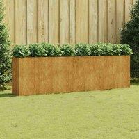 vidaXL Garden Raised Bed 280x40x80 cm Corten Steel, Brown