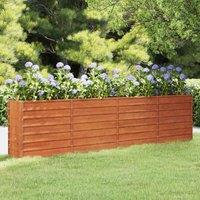 vidaXL Garden Raised Bed Rusty 320x40x77 cm Corten Steel, Brown