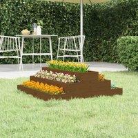 vidaXL Planter Honey Brown 80x80x27 cm Solid Wood Pine, Brown