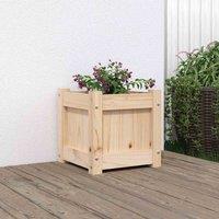 vidaXL Garden Planter 31x31x31 cm Solid Wood Pine, Brown