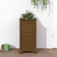 vidaXL Garden Planter Brown 40x40x78 cm Solid Wood Pine, Brown