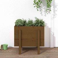 vidaXL Garden Planter Brown 62x50x57 cm Solid Wood Pine, Brown