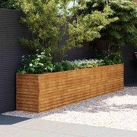 vidaXL Garden Raised Bed 385x50x69 cm Corten Steel, Brown