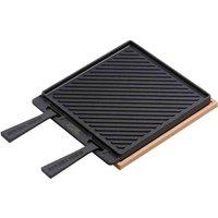 George Foreman GFDSGP01 Dual-Sided Griddle Plate, Black