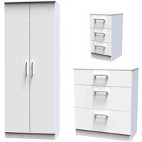 Welcome Furniture Ready Assembled Devon 3 Piece Bedroom Set In White Matt, White