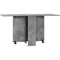 HOMCOM Rolling Drop Leaf Dining Table Folding Kitchen Table W/ Open Shelves, Grey