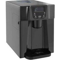HOMCOM Ice Maker Machine And Water Dispenser No Plumbing Required Black, Black