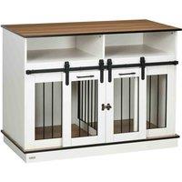 PawHut Dog Crate Furniture for Small and Large Dogs, White