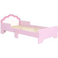 Zonekiz Toddler Bed Frame Cloud-designed Princess Bed 143 X 74 X 55Cm - Pink, Pink