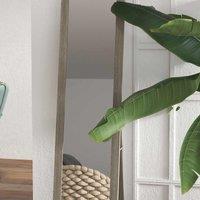 HOMCOM Full Length Mirror, Farmhouse Wall Mirror, Hanging & Freestanding, Grey