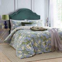 Wylder Albera Floral Super King Duvet Cover Set French Blue, Blue