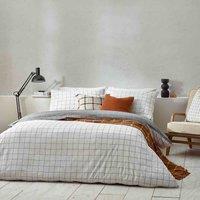 Yard Howarth Check Reversible King Duvet Cover Set White And Black, Multi