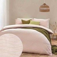 Yard Heaton Stripe 100 Cotton Single Duvet Cover Set Baked Earth, Multi