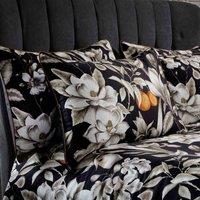 Ew By Edinburgh Weavers Lavish Floral Premium Cotton Sateen Pillowcase Pair Noir, Multi