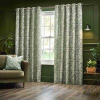 Wylder Bengal Chenille Eyelet Curtains In Sage 117 X 183Cm, Multi