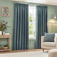 Wylder Grantley Jacquard Pencil Pleat Curtains In Wedgewood 168 X 183Cm, Multi