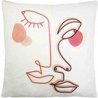 furn. Furn. Eden Slub Cotton Polyester Filled Cushion In Rose 43 X 43Cm, Multi
