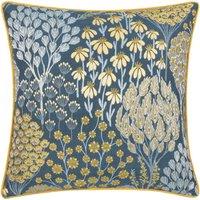 Wylder Ophelia Floral Jacquard Polyester Filled Cushion In Wedgewood 50 X 50Cm, Multi