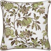 Wylder Paoletti Poppet Sateen Polyester Filled Cushion In Cream And Red 35 X 50Cm, Green