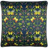 Paoletti Furn. Rainbow Tuft Tasselled Polyester Filled Cushion In Brick 30 X 50Cm, Multi
