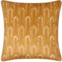furn. Furn. Wisteria Velvet Polyester Filled Cushion In Sienna 50 X 50Cm, Gold