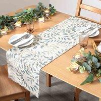 Evans Lichfield Vinea Large Indoor And Outdoor Table Runner In Green, Green