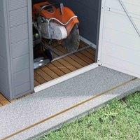 Outsunny 4 x 6ft Garden Shed Storage w/ Foundation Kit - Grey, Grey