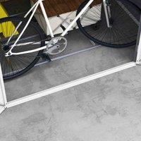 Outsunny 8 x 6ft Garden Shed Storage with Foundation Kit and Vents, Grey, Grey