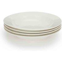 Waterside 4Pc Professional Alumina White Porcelain Classic Rim Pasta Bowls, White