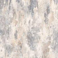 Grandeco Bosa Distressed Shimmer Rustic Artisan Plaster Effect Wallpaper 10m x 53cm Neutral, Cream