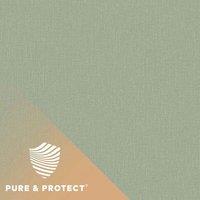 Grandeco Boutique Pure & Protect Cirrus Woven Linen Textured Antibacterial Wallpaper 10m x 53cm Sage Green, Green