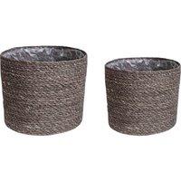 Ivyline Theo Grey Basket Set Of 2, Grey