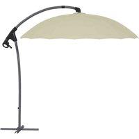 Outsunny 2.7m Cantilever Parasol w/ Cross Base - Beige, Cream