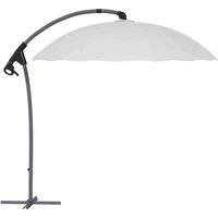 Outsunny 2.7m Cantilever Parasol w/ Cross Base - Grey, Grey