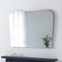Yearn Mirrors Irregular Frameless Gold Overmantle Mirror 106X78Cm, Gold