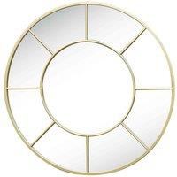 Suntime 90cm Round Panelled Mirror, Gold