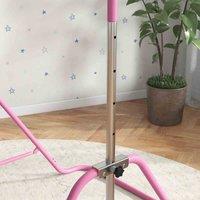 HOMCOM Kids Gymnastic Bar w/ Adjustable Height, Foldable Training Bar - Pink, Pink