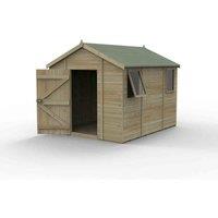 Forest Garden Timberdale 10x8 Apex Shed - Two Windows, Brown