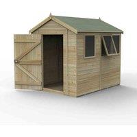 Forest Garden Timberdale 8x6 Apex Shed - Three Windows, Brown