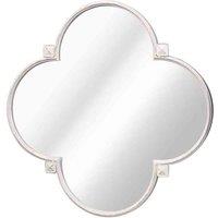 Suntime 85cm 4 Leaf Clover Mirror, White