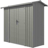Rowlinson Brentvale 8x4 Premium Apex Metal Shed, Grey