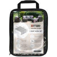 Maze Outdoor Cover for 3 Seat Sofa Set, Black