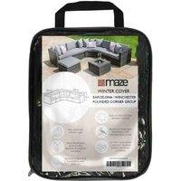 Maze Outdoor Cover for Curved Corner Group, Black