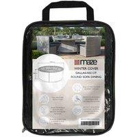 Maze Outdoor Cover For Dallas/Ascot Round Sofa Dining Set, Black