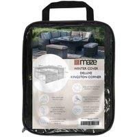 Maze Outdoor Cover for Deluxe Kingston Corner Set w/ Rising Table, Black