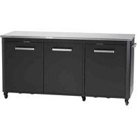 Kettler Cozze Outdoor Kitchen - 3 Door w/ Wheels Black 180 x 60 x 90cm, Black