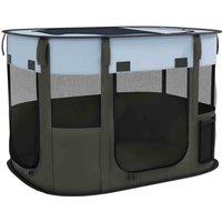 PawHut Portable Dog Pen for Puppies, Kittens, S - Grey, Grey