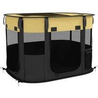 PawHut Portable Dog Pen for Puppies, Kittens, - Yellow, Yellow