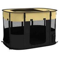 PawHut Portable Dog Pen for Puppies, Kittens, L - Yellow, Yellow