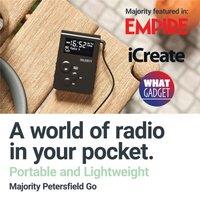 Majority Petersfield Go 2 Dab Pocket Radio, Black